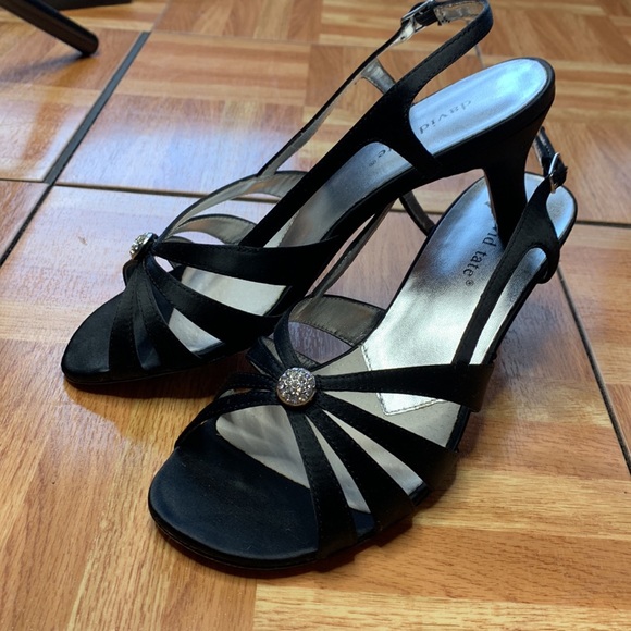 David Tate Rosette Evening Shoes - EUC 7 Black - Picture 4 of 10